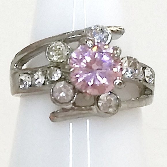 Jewelry - 4/$20 Pink Rhinestone Bypass Cocktail Ring 10